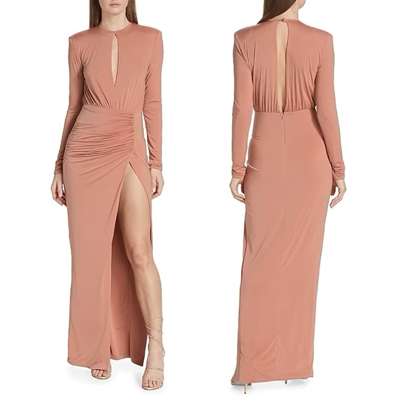 Michael Costello Collection Emmit Draped Jersey Gown - Picture 1 of 6